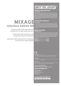 Notice Reloop MIXAGE INTERFACE EDITION MK2 Mixer