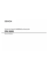 Notice DENON DNX600 Mixer