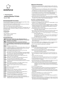 Notice Renkforce RENKCAST 1176533 Lecteur multimédia