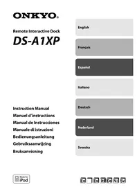 Notice ONKYO DSA1XP Hi-Fi System