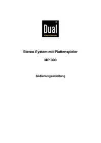 Notice DUAL MP 300 Système hifi