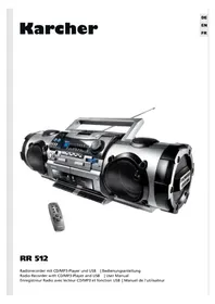 Notice Karcher Audio RR 512 Lecteur/enregistreur de cd
