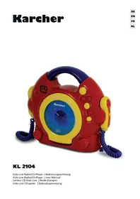 Notice Karcher Audio KL 2104 Lecteur/enregistreur de cd