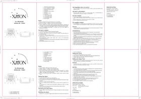 Notice Xiron CR08 Radio-réveil
