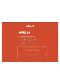 Notice ARCAM FMJ AVR360 Ontvanger