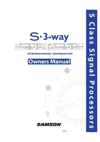 Notice SAMSON S.3WAY Système hifi