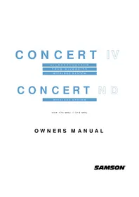 Notice SAMSON CONCERT IV Système hifi