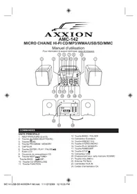 Notice Axxion AMC142 Système hifi