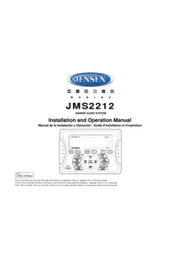 Notice JENSEN JMS2212 Système hifi