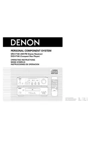 Notice DENON DF100MC Sistema de alta fidelidad