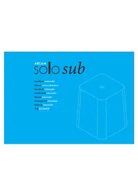 Notice ARCAM SOLOSUB 高保真系统
