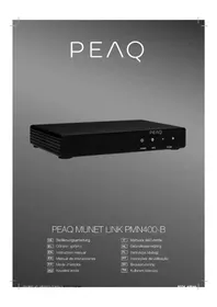 Notice PEAQ MUNET LINK PMN400 System hi-fi