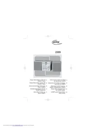 Notice ELTA 2309 Système hifi