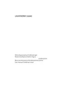 Notice AEG-ELECTROLUX LAVATHERM 55840 Sèche-linge