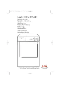 Notice AEG-ELECTROLUX T 35640 Sèche-linge