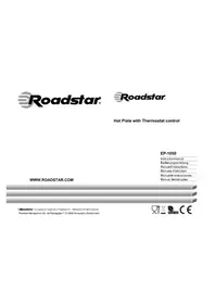 Notice ROADSTAR EP1050 Cuisinière