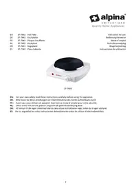 Notice ALPINA SF7643 Fornuis