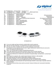 Notice ALPINA SF6004 Cuisinière