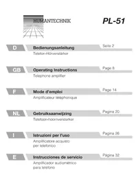 Notice Humantechnik PL51 Recepteur