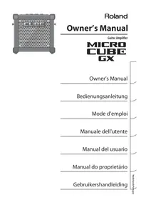 Notice ROLAND MICRO CUBE GX Recepteur