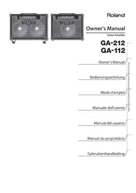 Notice ROLAND GA112 Recepteur