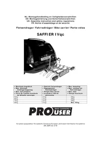 Notice Pro-User SAFFIER IVQC 91723 Fietsendrager