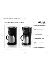 Notice Petra Electric KM 98 Koffiemachine