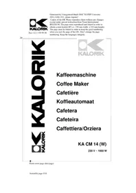 KALORIK KA CM 14 W - Machine à café
