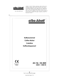 Efbe-Schott KA 850 - Kaffeemaschine