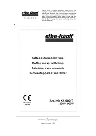 Efbe-Schott KA 600 T - Kaffeemaschine