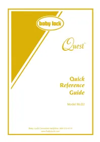 Notice BABY LOCK QUEST BLQ2 Sewing machine