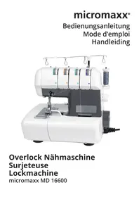 Notice Micromaxx MD16600 Naaimachine