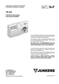 Notice Junkers TR 220 CANBUS Thermostat