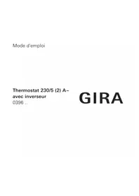 Notice Gira 0396 Thermostat