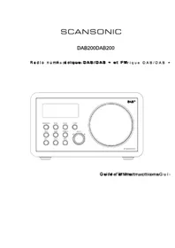 Notice SCANSONIC DAB200 Radio