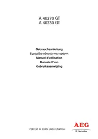 Notice AEG-ELECTROLUX ARCTIS 40270GT Congélateur