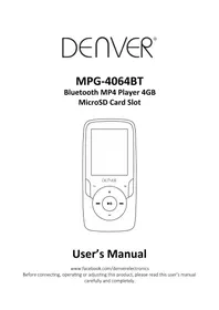 Notice DENVER MPG4064BT Mp3 player