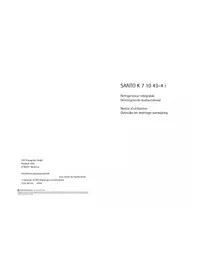 Notice AEG-ELECTROLUX SANTO K 71043 I Réfrigérateur