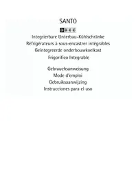 Notice AEG-ELECTROLUX SANTO U 960404 I Réfrigérateur