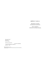 Notice AEG-ELECTROLUX SANTO SK 710035I Réfrigérateur