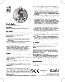 Notice MEGABLEU 5 SECONDES JUNIOR Jeu de société