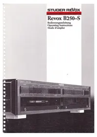 Notice REVOX B250 Récepteur audio
