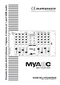 Notice Audiophony MYA8C Table de mixage