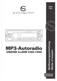 Notice CREASONO CAS1250 PX1622 Autoradio
