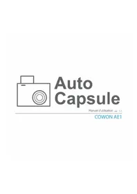 Notice COWON AE1 AUTO CAPSULE Dashcam