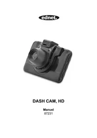Notice Ednet DASH CAM HD 87231 Dashcam