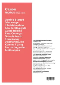 Notice CANON PIXMA TS8152 Skriver