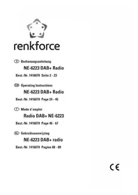 Notice Renkforce NE6223 Radio