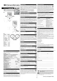 Notice Ciclo MASTER CM108 Compteur