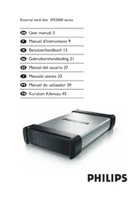 Notice PHILIPS SPD3031 Disque dur externe